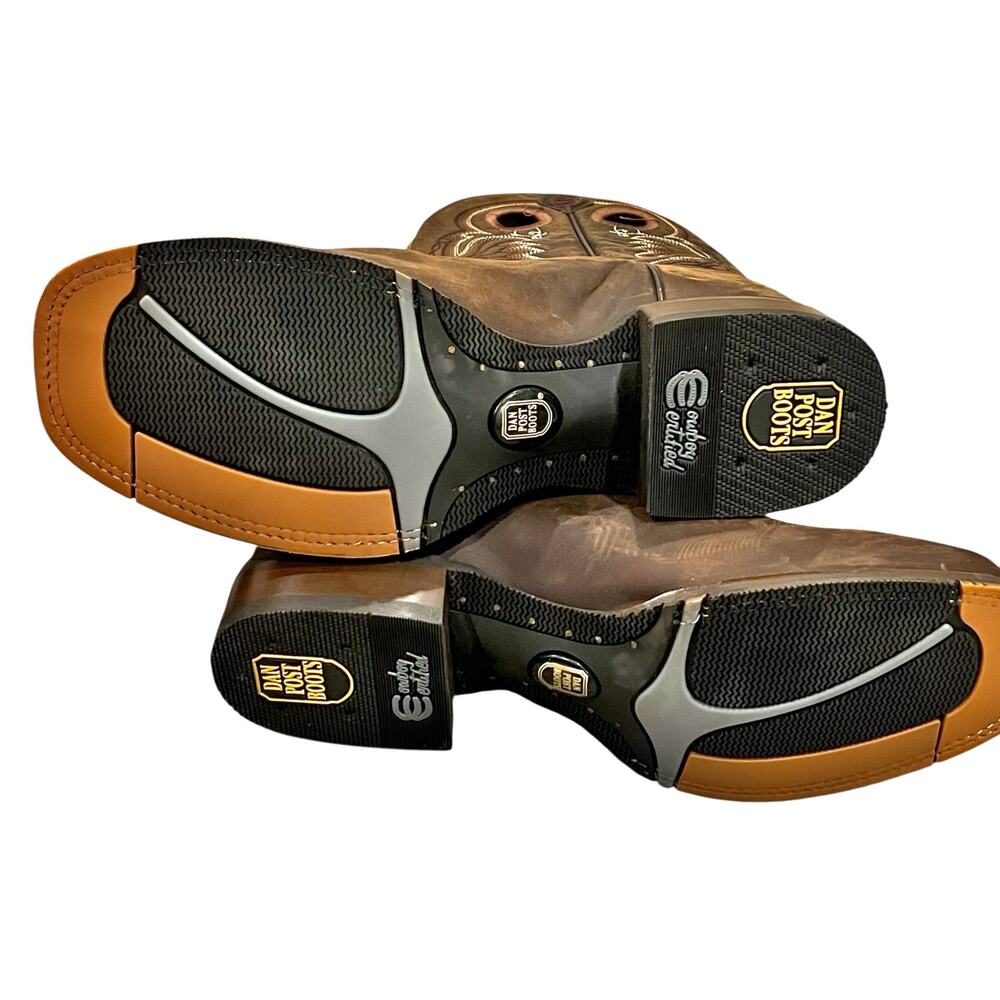 Dan Post Men's Abram Western Performance Boots Broad Square Toe Size 11W NWB - Picture 10 of 16